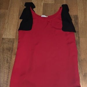 Junior red dressy tank top